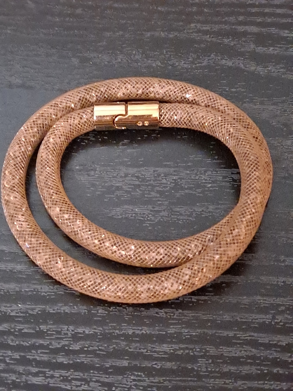 Authentic Swarovski Stardust Gold/Brown Wrap Bracelet